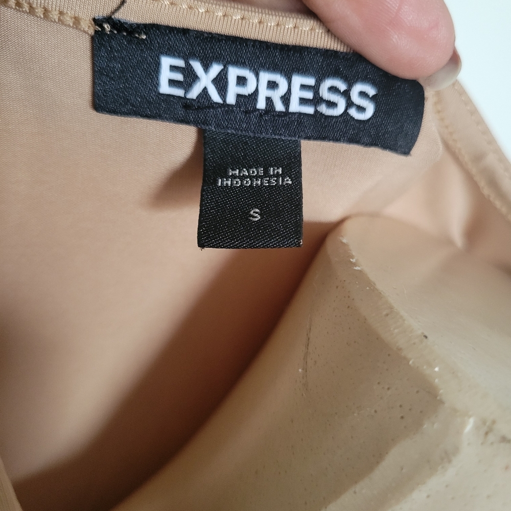 Express top, size Small, tan color, like new - Picture 3 of 3